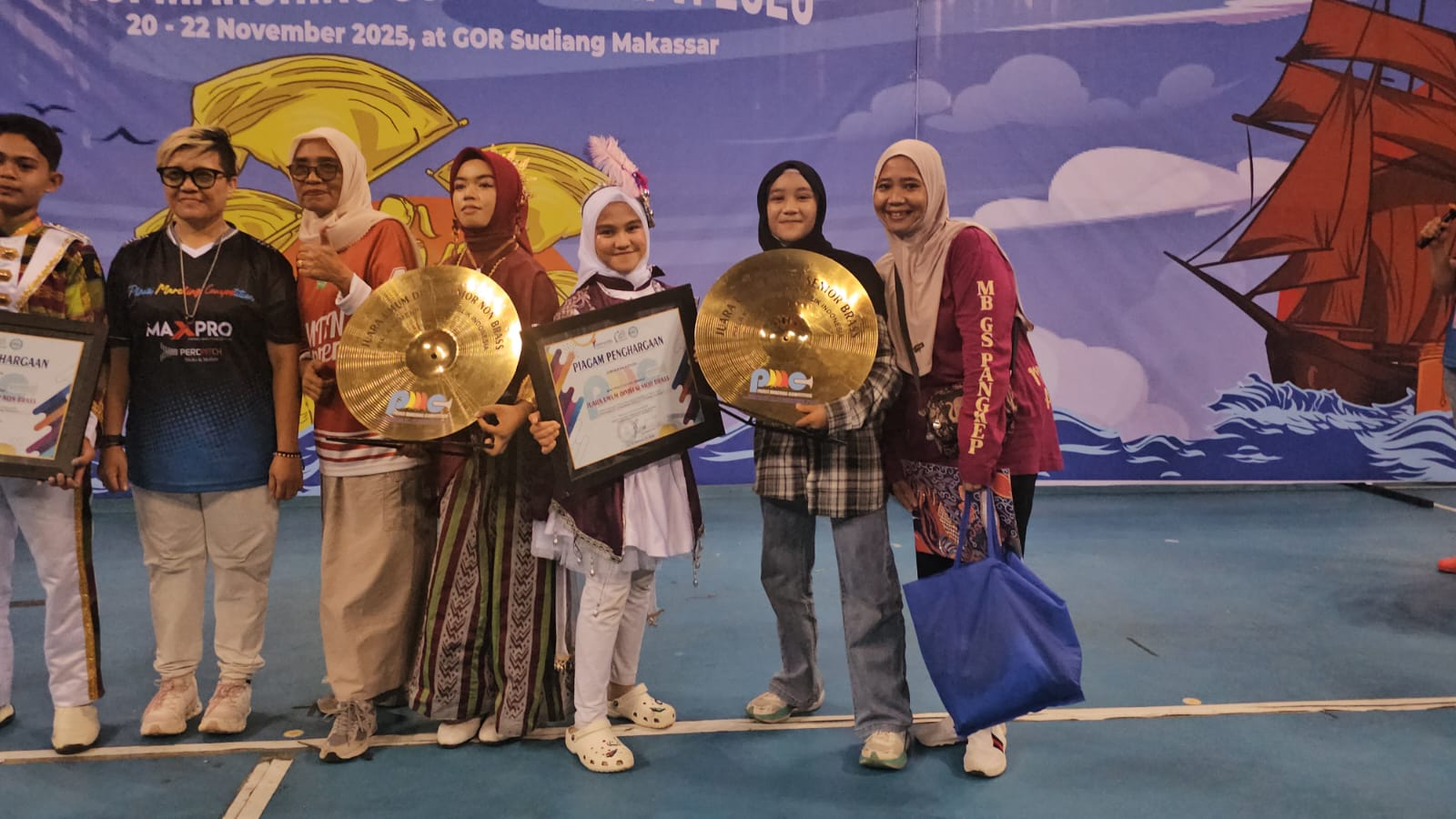 Marching Band SMPN 1 Pangkajene Kembali Harumkan Nama Daerah Diajang PMC 2025