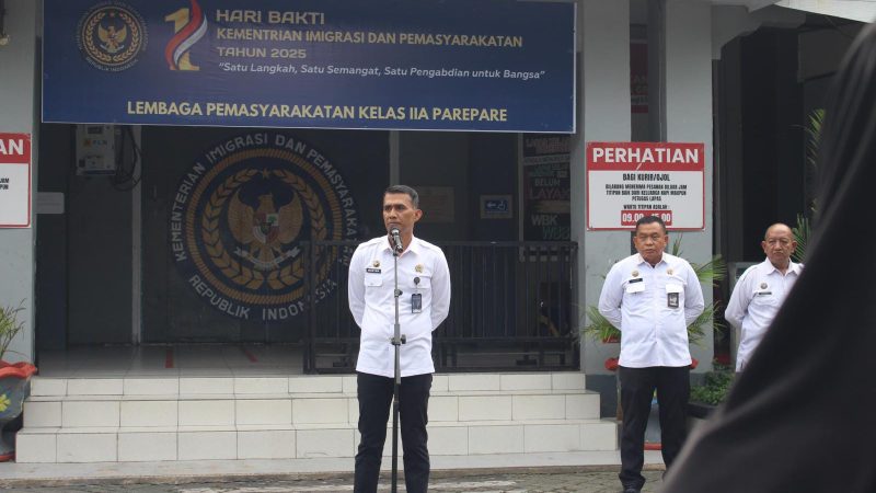 Lapas Parepare Gelar Apel Pagi dan Sambut Peserta Magang Batch 2 Kemenaker RI