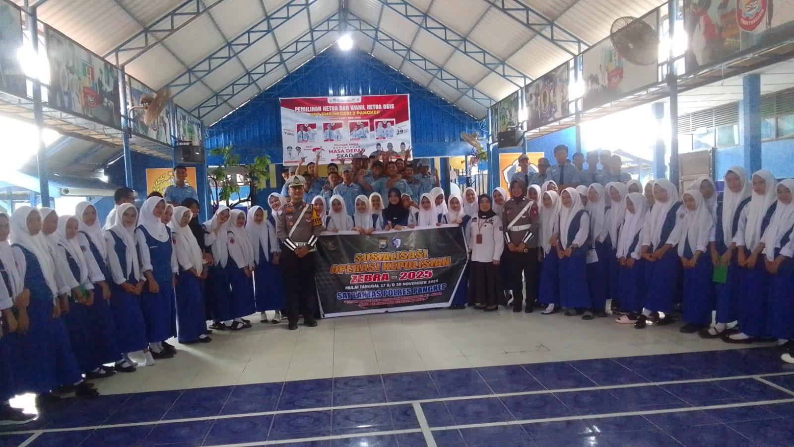 Satlantas Polres Pangkep Sosialisasi Operasi Zebra di SMKN 2, Ingatkan Pelajar Tertib Berlalu Lintas