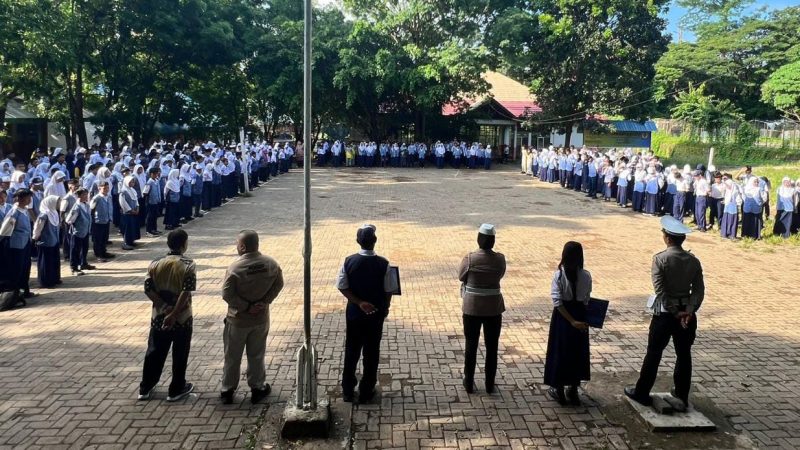 Satlantas Polres Parepare Kampanyekan Stop Pelanggaran, Patuhi Aturan Berlalu Lintas di Hadapan Ratusan Pelajar