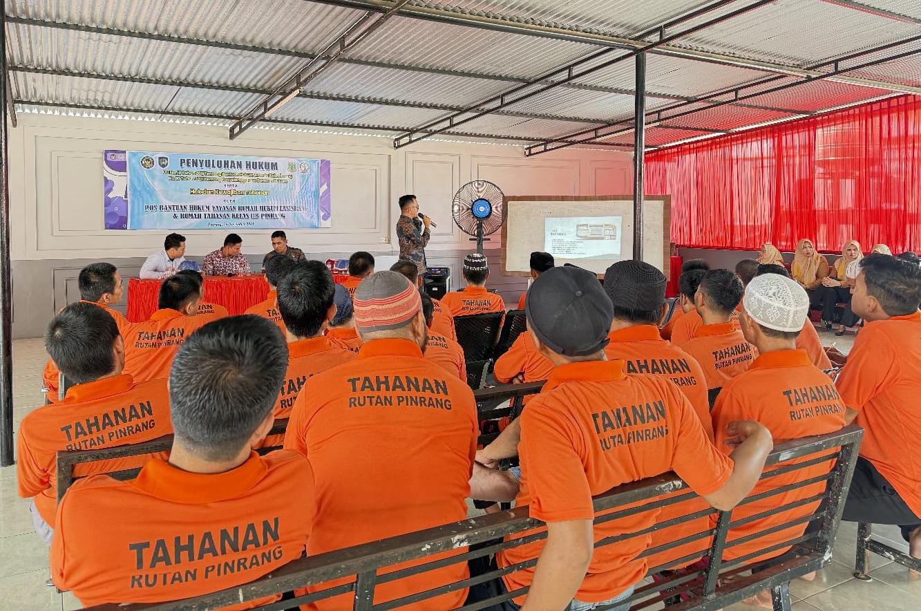 Rutan Pinrang Gelar Penyuluhan Hukum, Warga Binaan Dibekali Pengetahuan Bantuan Hukum dan Regulasi Pemasyarakatan