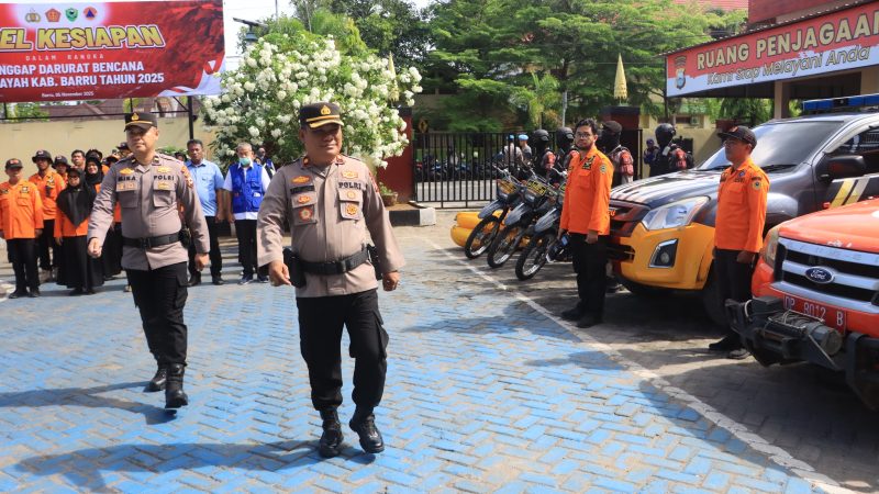 Wakapolres Barru Pimpin Apel Kesiapsiagaan Bencana Hidrometeorologi