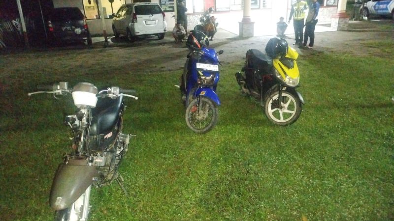 Polsek Tanete Rilau Mengamankan 3 Motor Beserta Pemiliknya Karena Terlibat Aksi Balap Liar