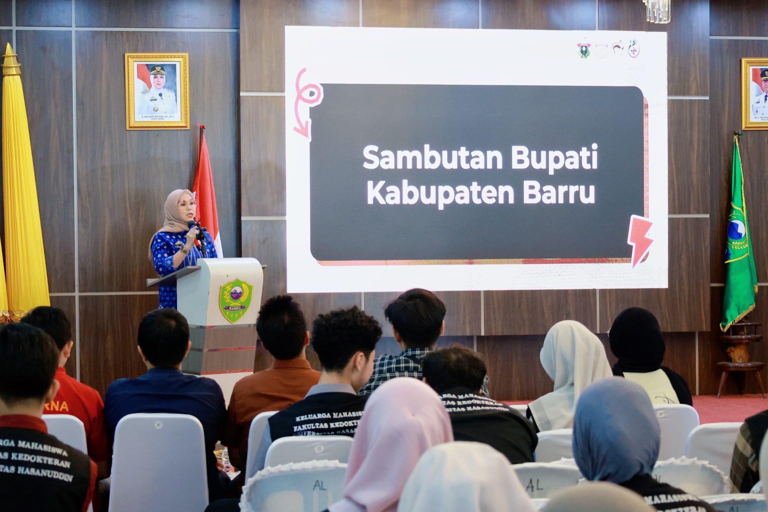 Bupati Barru Membuka Kegiatan Keluarga Mahasiswa Aksi Bhakti dan Dedikasi Fakultas Kedokteran Unhas