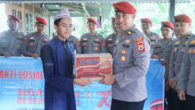 HUT Ke-78 Reserse Polri, Sat Reskrim Polres Barru Gelar Aksi Sosial di Pondok Qur’an Ar-Rasyid