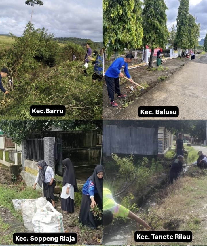 Bupati dan Wakil Bupati Barru Apresiasi Kegiatan Rabu Bersih Mengakar Hingga Tingkat Desa & Kelurahan