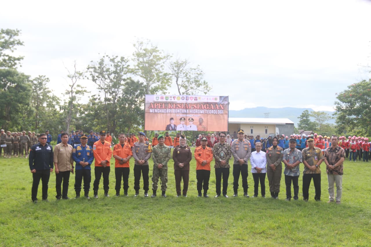 Kapolres Parepare bersama Forkopimda, Dampingi Walikota di Apel Kesiapsiagaan Bencana Hidrometeorologi