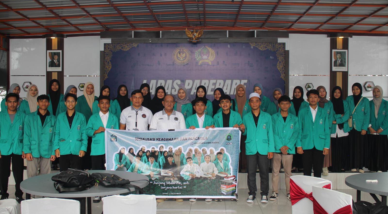 31 Mahasiswa PAI IAIN Jurusan PAI Sosialisasi Pancasila dan Keagamaan di Lapas Parepare