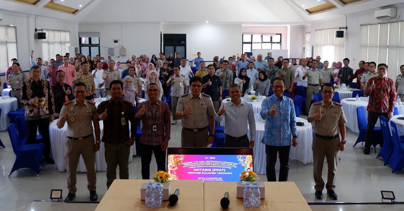 KPP Pratama Kendari, Kolaka, dan Baubau Gelar Sosialisasi Administrasi Perpajakan PHTB untuk PPAT se-Sulawesi Tenggara