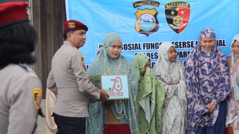 Peringati Hari Bersejarah Lahirnya Reserse, Sat Reskrim Berbagi Kepedulian