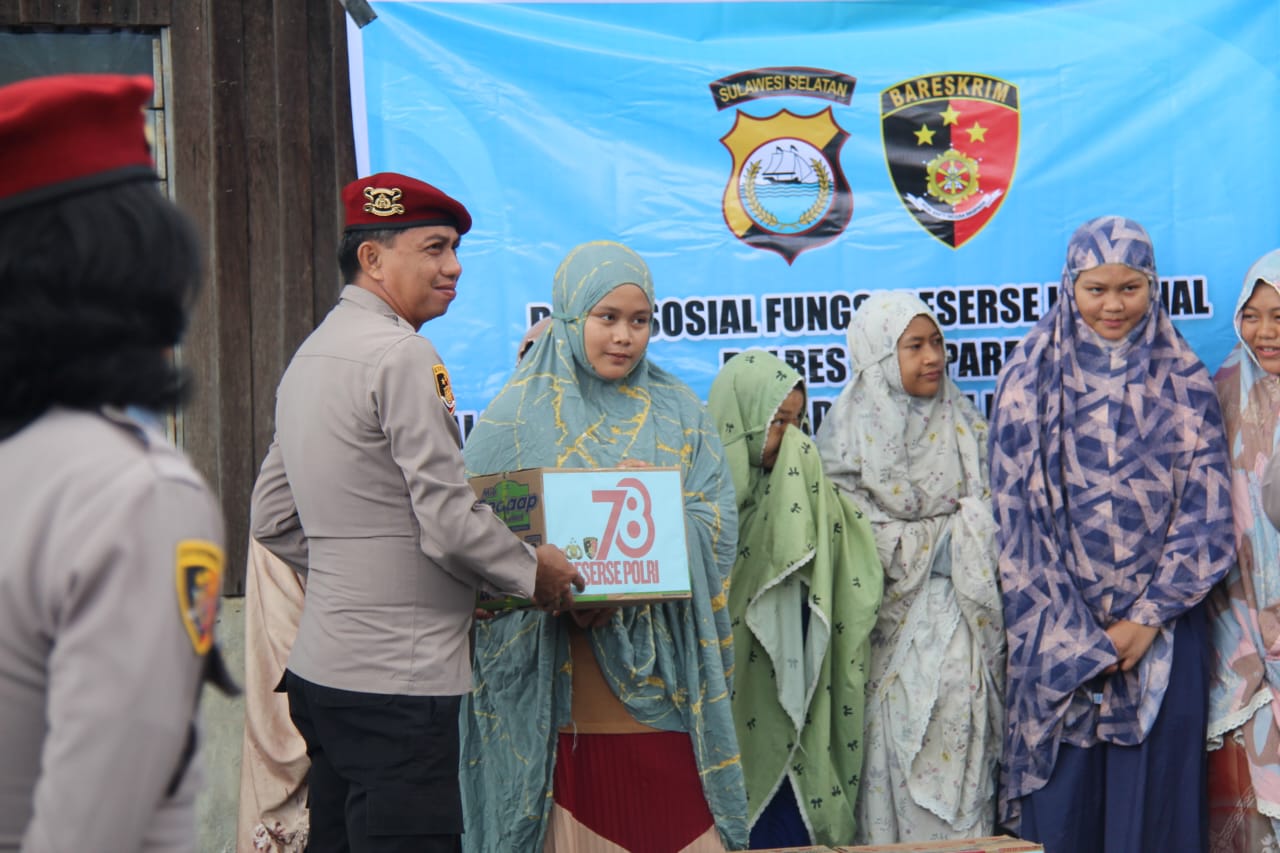 Peringati Hari Bersejarah Lahirnya Reserse, Sat Reskrim Berbagi Kepedulian