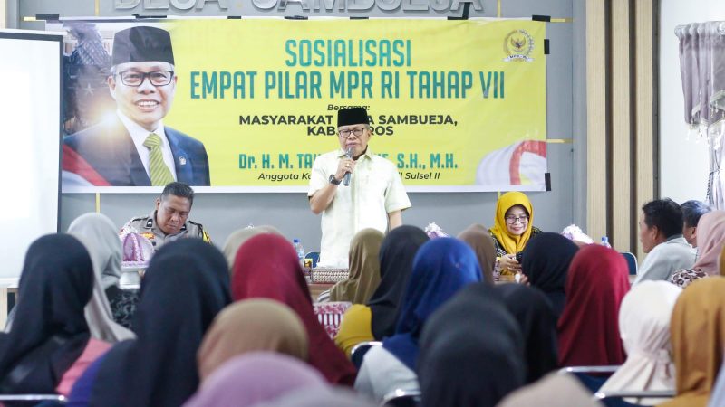 DPR RI Perkuat Fondasi Negara: Taufan Pawe Sosialisasi Empat Pilar di Tiga Desa Maros