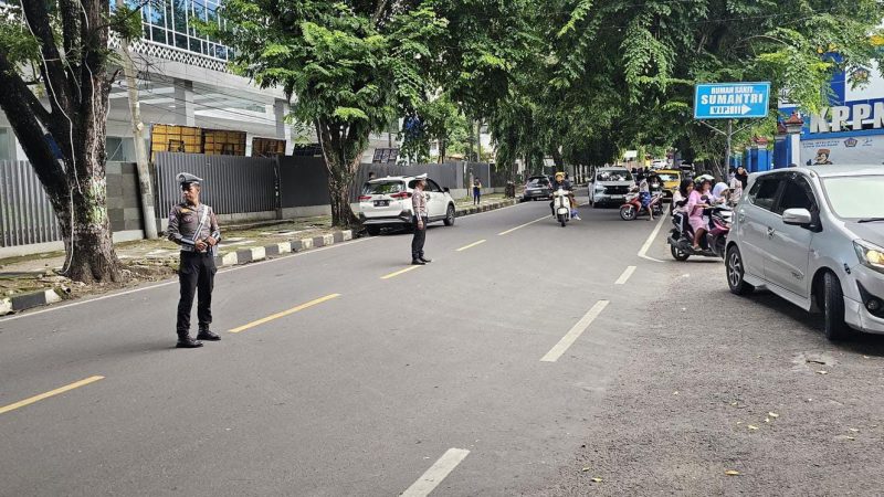 Pengaturan Pagi Sat Lantas Polres Parepare, Berikan Pelayanan Keselamatan Berkendara