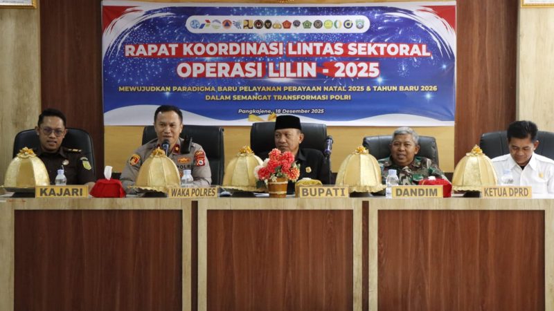 Polres bersama Forkopimda Pangkep Gelar Rapat Koordinasi Lintas Sektoral Operasi Lilin 2025