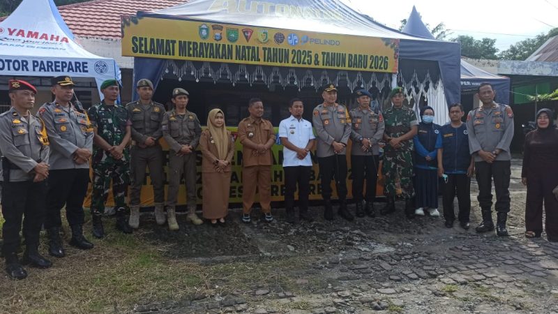 Walikota dan Kapolres Parepare Tinjau Pos Pengamanan Natal 2025 dan Tahun Baru 2026