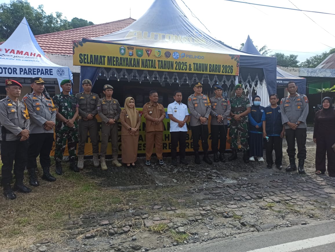 Walikota dan Kapolres Parepare Tinjau Pos Pengamanan Natal 2025 dan Tahun Baru 2026