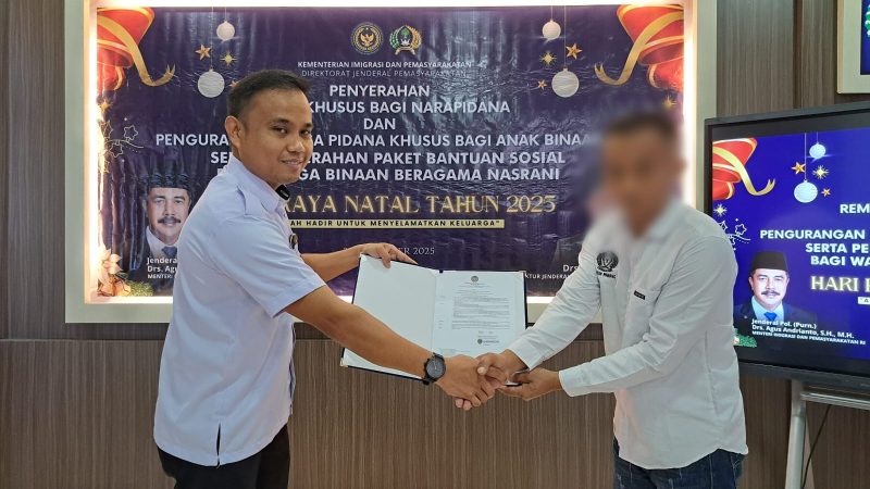 Suka Cita Natal, Satu Orang Warga Binaan Rutan Pinrang Peroleh Remisi Khusus Natal 2025