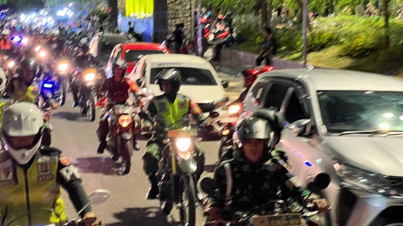 Polres Parepare Gelar Patroli Skala Besar, Aparat Terpadu Siap Amankan Malam Pergantian Tahun