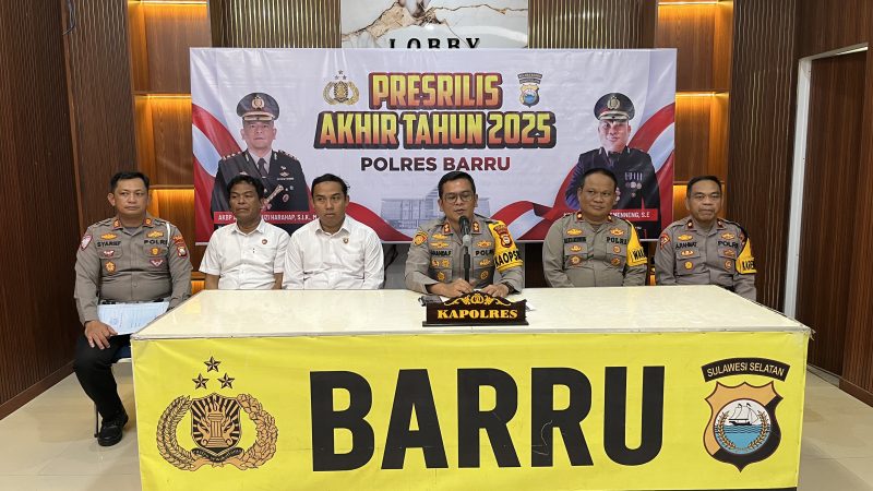Tren Kasus Kriminal di Barru Menurun di 2025 & Penyelesaikan Perkara Meningkat 90 Persen