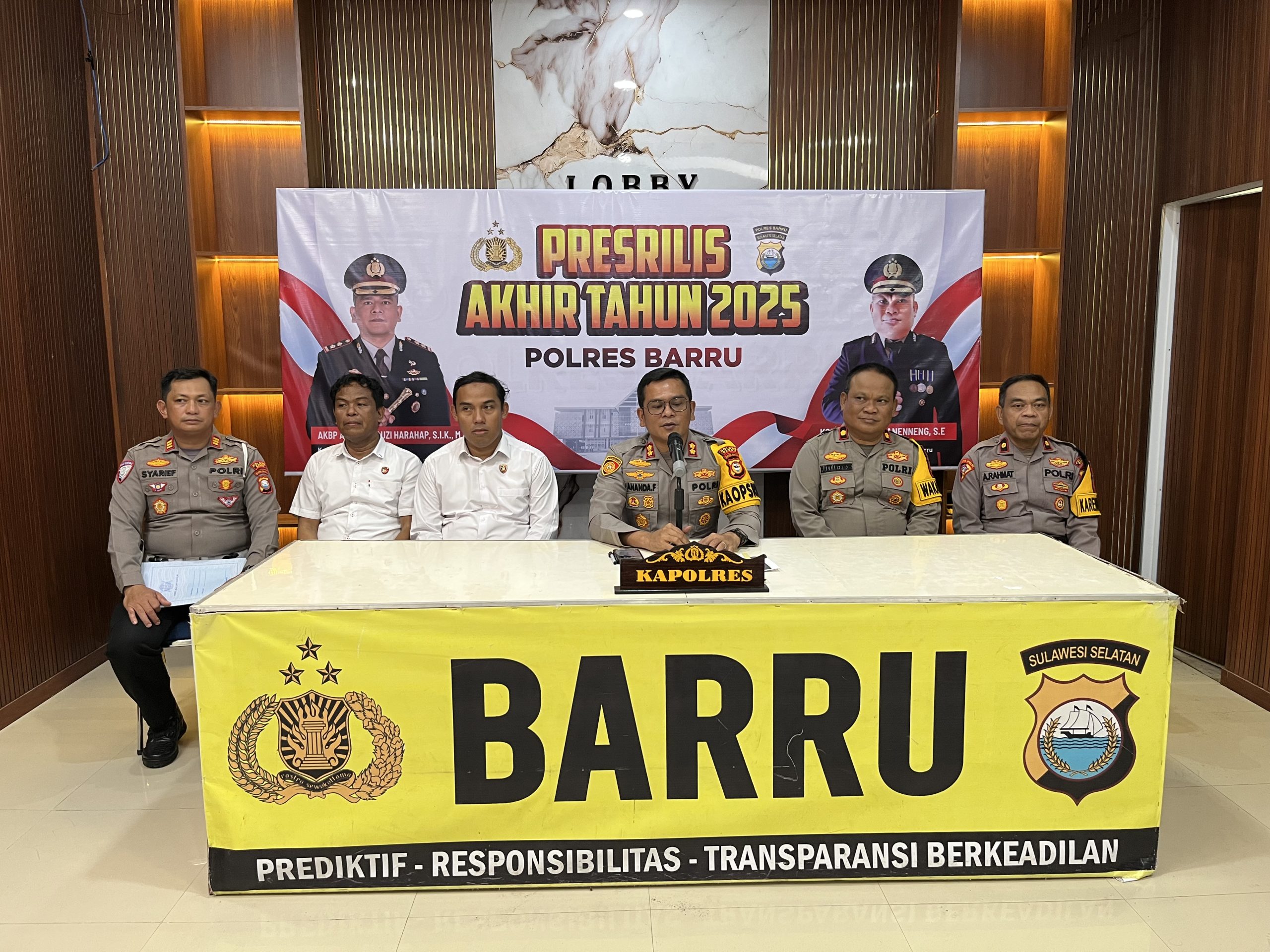 Tren Kasus Kriminal di Barru Menurun di 2025 & Penyelesaikan Perkara Meningkat 90 Persen