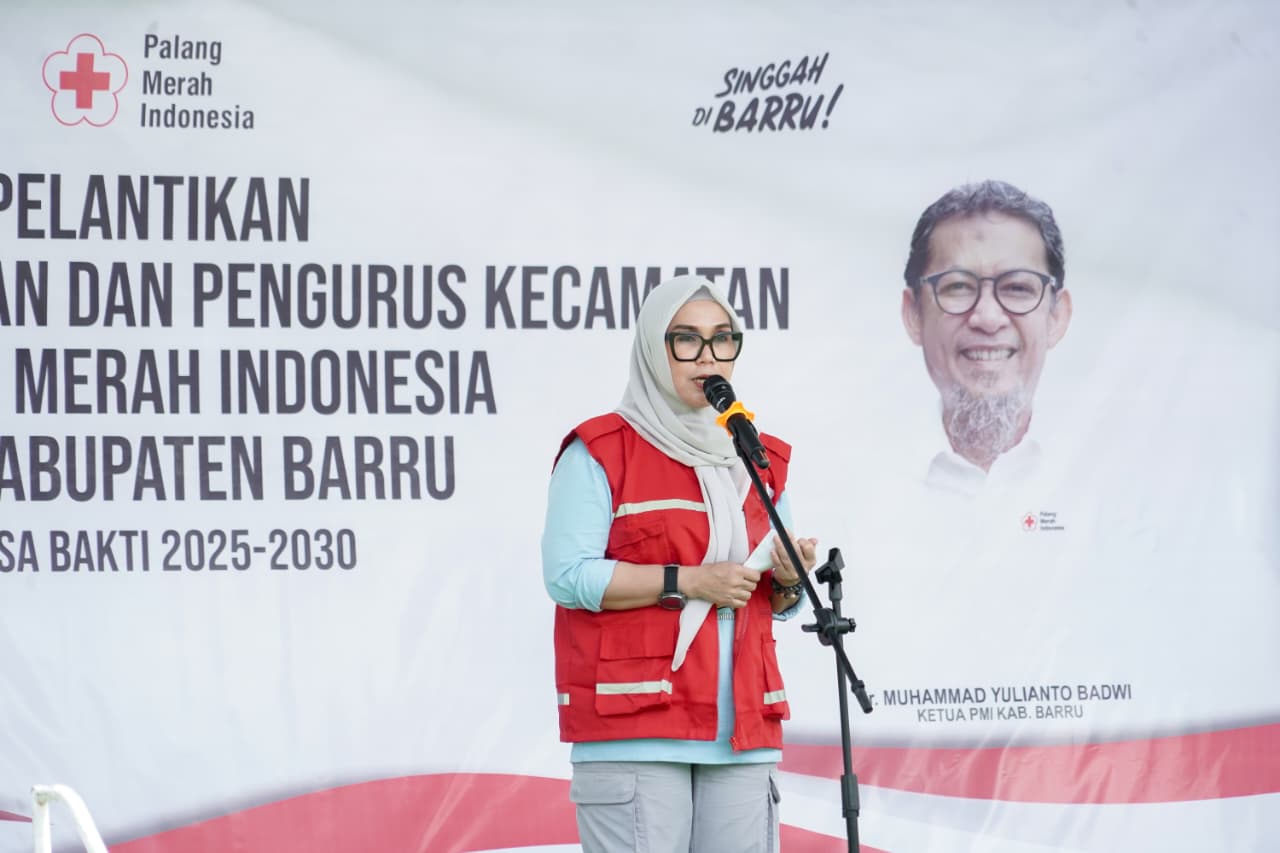 Momentum Pelantikan Pengurus, Bupati Barru Tekankan Peran PMI Tidak Hanya Sebatas Urusan Donor Darah