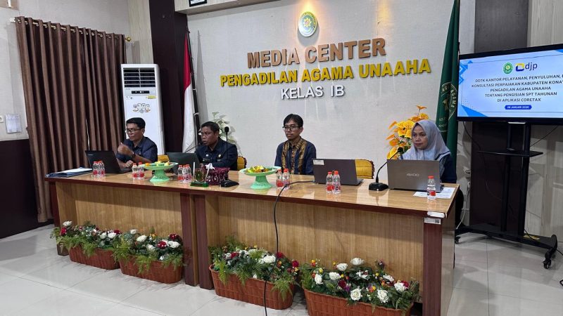 KP2KP Unaaha bersama Pengadilan Agama Unaaha Gelar Sosialisasi Pelaporan SPT Tahunan melalui Coretax DJP