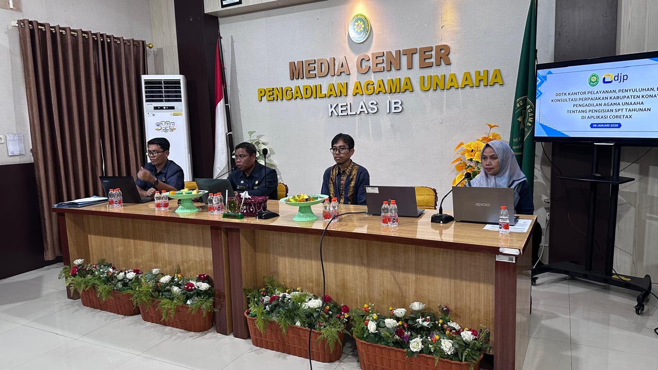 KP2KP Unaaha bersama Pengadilan Agama Unaaha Gelar Sosialisasi Pelaporan SPT Tahunan melalui Coretax DJP