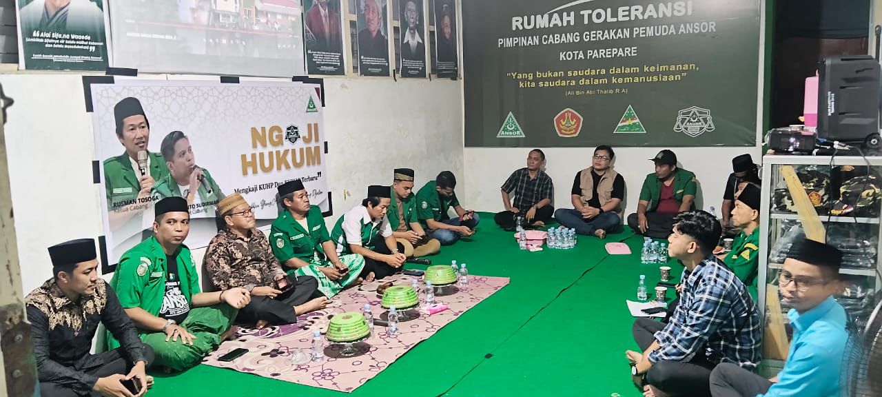 Gelar Ngaji Hukum, GP Ansor Parepare Bedah Wajah Baru KUHP Pasca-Era Kolonial