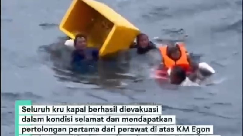 KM Egon Milik Pelni Lakukan Aksi Heroik, Selamatkan 18 Kru Kapal yang Tenggelam di Laut Jawa