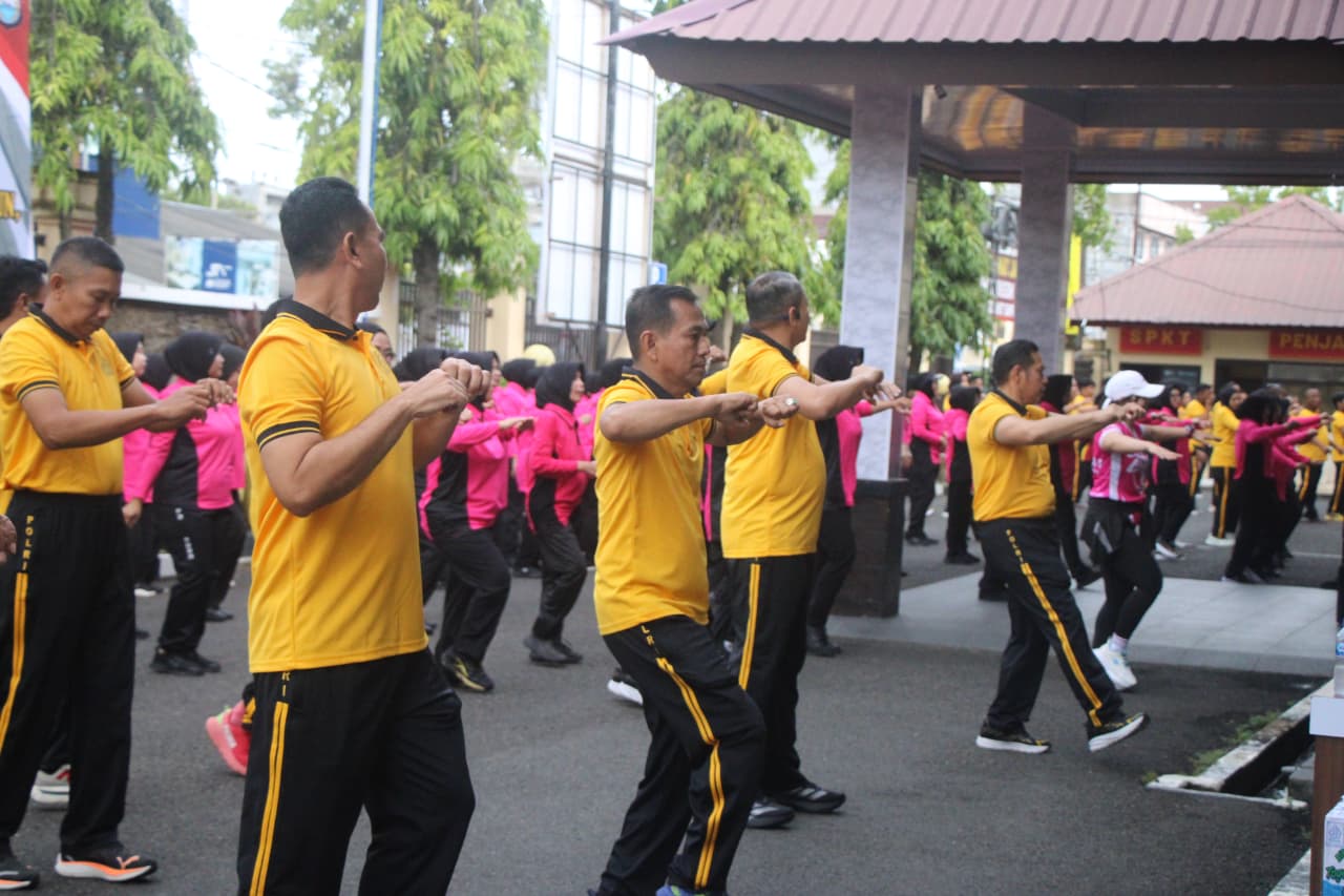 Olahraga Bersama, Cara Polres Parepare Redakan Kejenuhan Personil