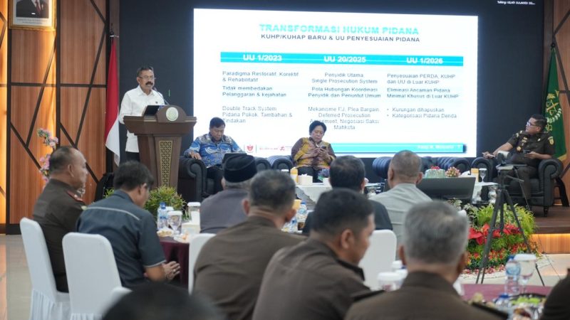 Bintek KUHP dan KUHAP Baru di Kejati Sulsel, JAM Pidum Tekankan Peran Jaksa sebagai Navigator Utama Penanganan Perkara