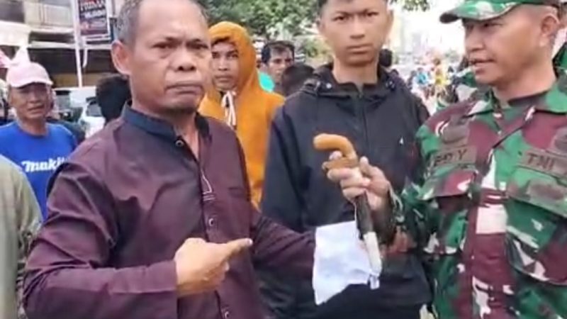 Viral Danpos Watang Sawitto Amankan Sajam Warga Pinrang yang Berseteru