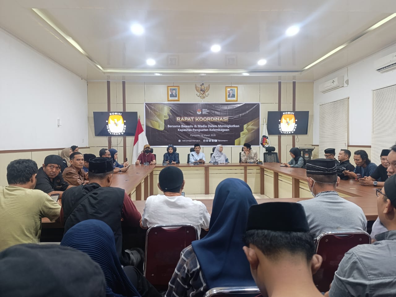 Rakor KPU Parepare bersama Bawaslu dan Media, Fokus Penguatan Kapasitas Kelembagaan Demokrasi