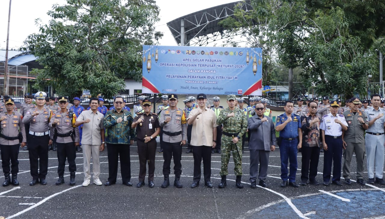 Polres Pangkep Gelar Apel Operasi Ketupat 2026, Siap Amankan Mudik Lebaran