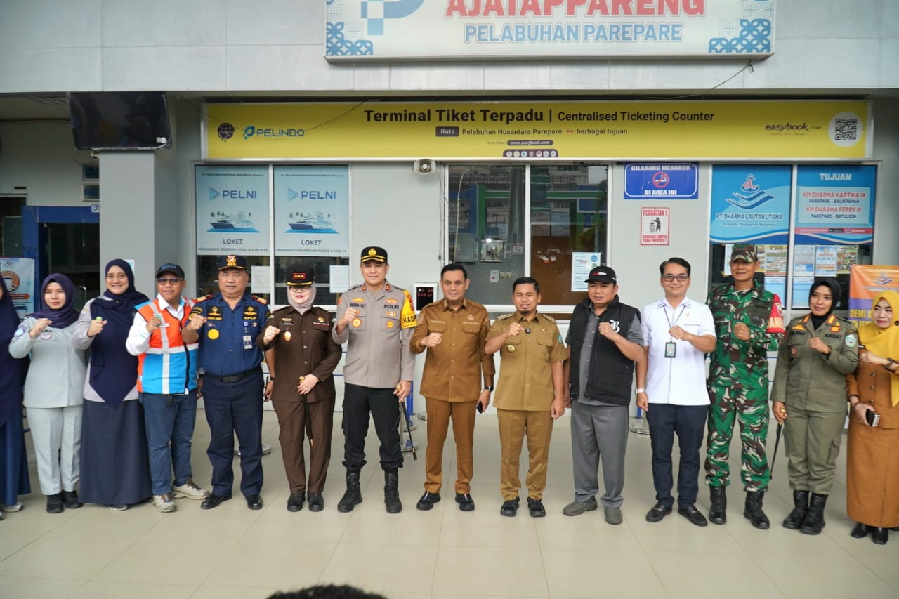 Walikota, Wawali, dan Forkopimda Parepare Cek Kesiapan Pelabuhan Ajatappareng, Pastikan Pelayanan Mudik Aman dan Tertib