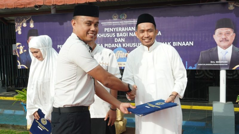103 Warga Binaan Rutan Pinrang Terima Remisi Khusus Hari Raya Idulfitri, Satu Orang Langsung Bebas