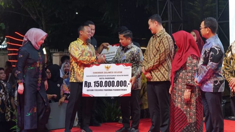 Raih Sertifikat Menuju Kota Bersih dan Turunkan Kemiskinan, Pemkot Parepare Diganjar Apresiasi Pemprov Sulsel