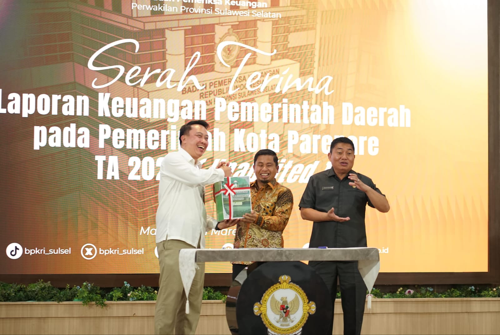 Pemkot Parepare Sampaikan LKPD 2025 ke BPK, Harap Raih Opini Terbaik dari BPK