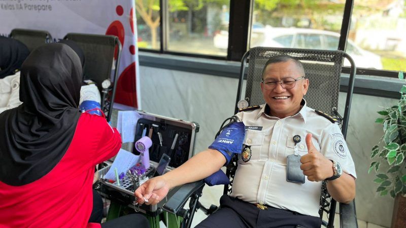 Lapas Parepare Gelar Donor Darah dalam Rangka Hari Bakti Pemasyarakatan ke-62