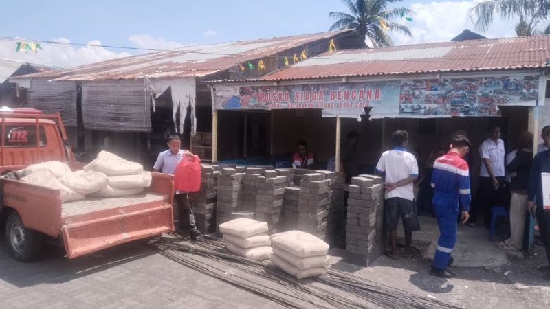 Pertamina Sulawesi Salurkan Bantuan Pemulihan Infrastruktur Pasca Gempa di Bitung