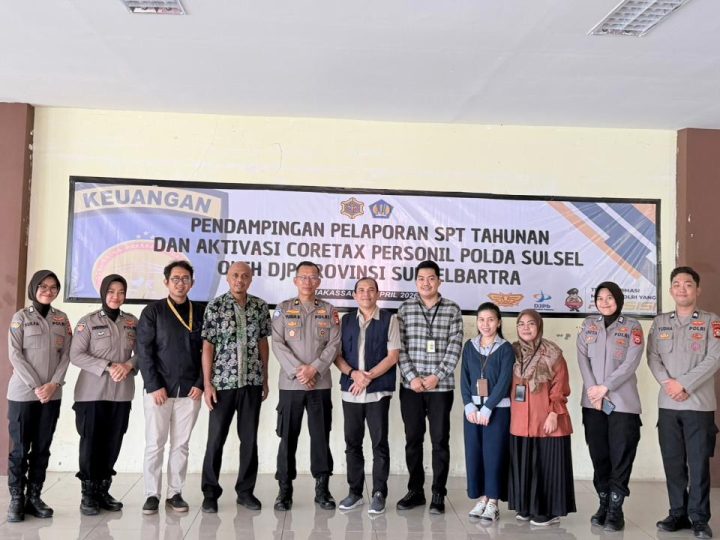 Polda Sulsel dan Kanwil DJP Sulselbartra Gelar Pendampingan Pelaporan SPT Tahunan dan Aktivasi Coretax