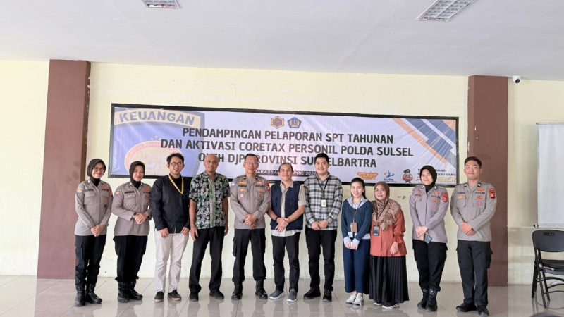Polda Sulsel dan Kanwil DJP Sulselbartra Gelar Pendampingan Pelaporan SPT Tahunan dan Aktivasi Coretax