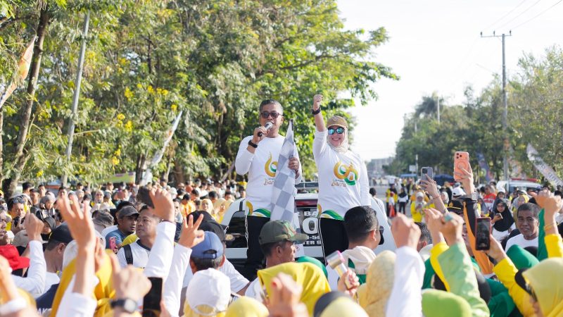 Andi Ina Lepas 5.333 Peserta Jalan Santai Peringatan HUT ke-66 Kabupaten Barru