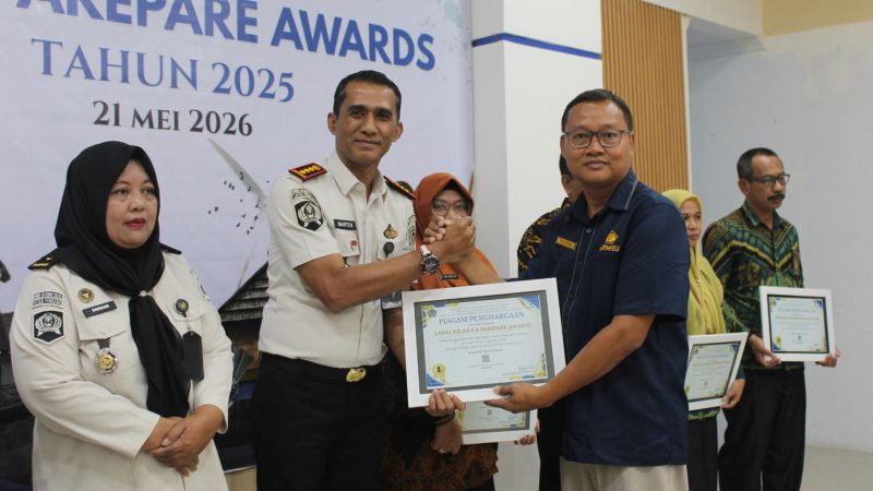 Capaian Membanggakan, Lapas Parepare Sabet Peringkat Pertama IKPA dengan Nilai 100 Sempurna