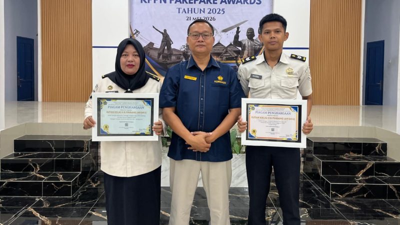 Rutan Pinrang Raih Dua Penghargaan dari KPPN Parepare, Wujud Komitmen Tata Kelola Keuangan yang Akuntabel dan Transparan