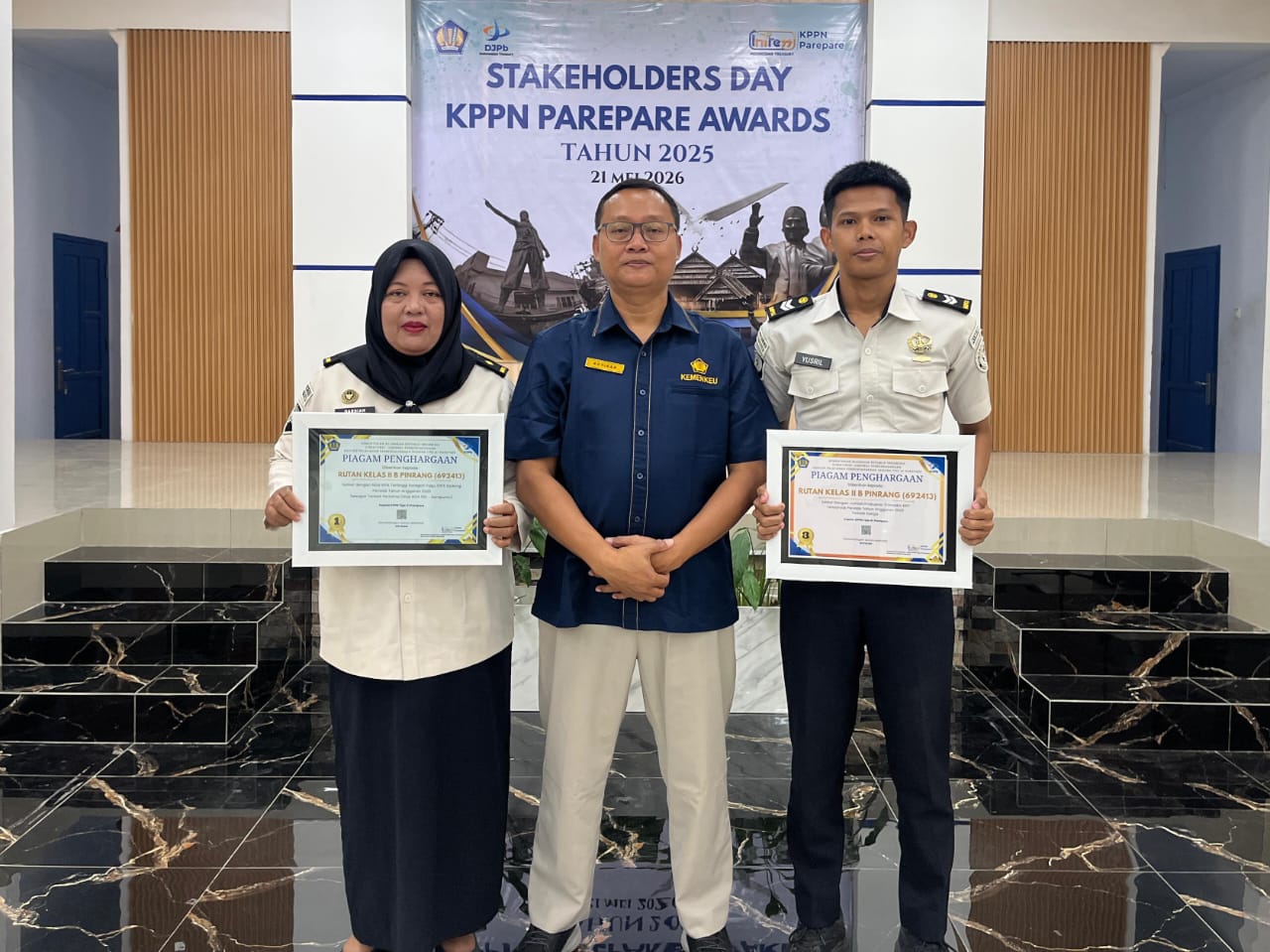 Rutan Pinrang Raih Dua Penghargaan dari KPPN Parepare, Wujud Komitmen Tata Kelola Keuangan yang Akuntabel dan Transparan