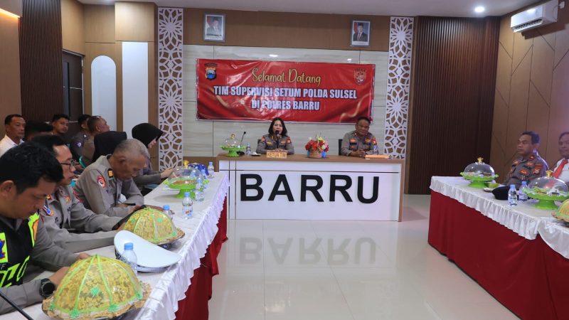 Tim Setum Polda Sulsel Supervisi Penggunaan Aplikasi Astina di Polres Barru