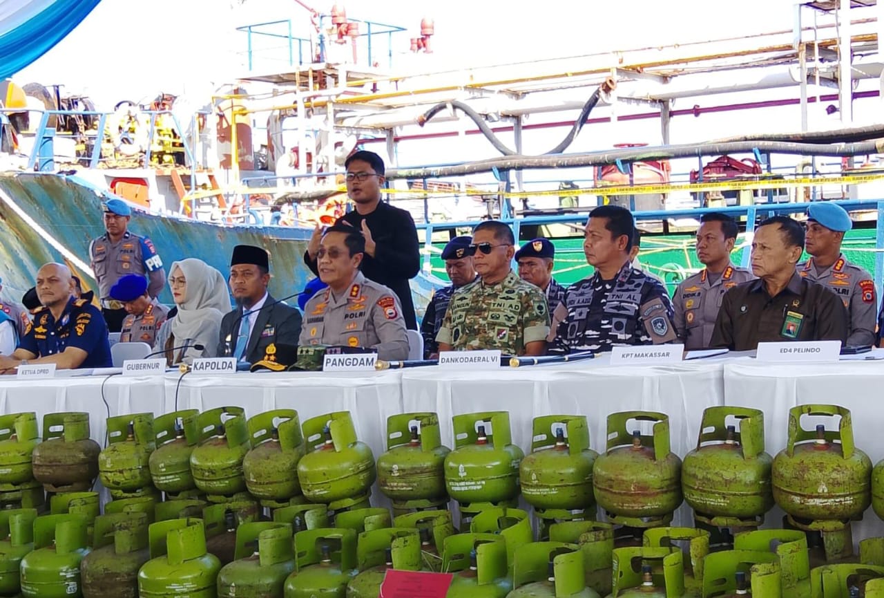 Polda Sulsel Rilis Pengungkapan Kasus Penyalahgunaan BBM dan LPG Bersubsidi