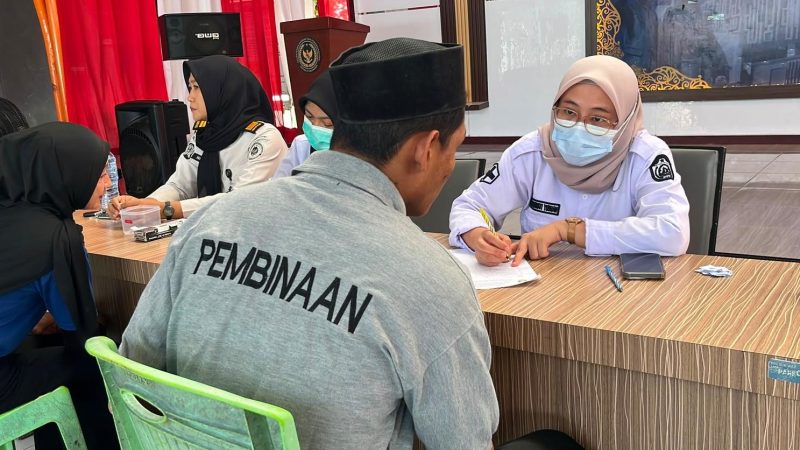 Lapas Parepare Gandeng Puskesmas Lompoe Laksanakan Mobile VCT HIV/AIDS bagi 237 Warga Binaan