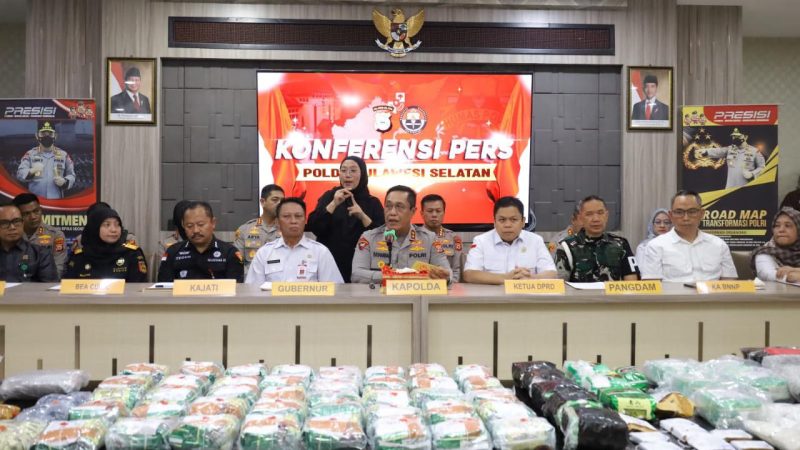 Polda Sulsel Musnahkan Barang Bukti Narkotika Hasil Pengungkapan Jaringan Internasional Periode Januari–Juni 2026